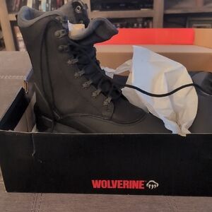 Wolverine Black Leather Tactical Boots